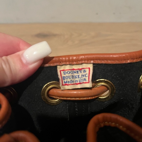 Dooney & Bourke Black and Brown Crossbody Bag with Leather Accents - Picture 5 of 13